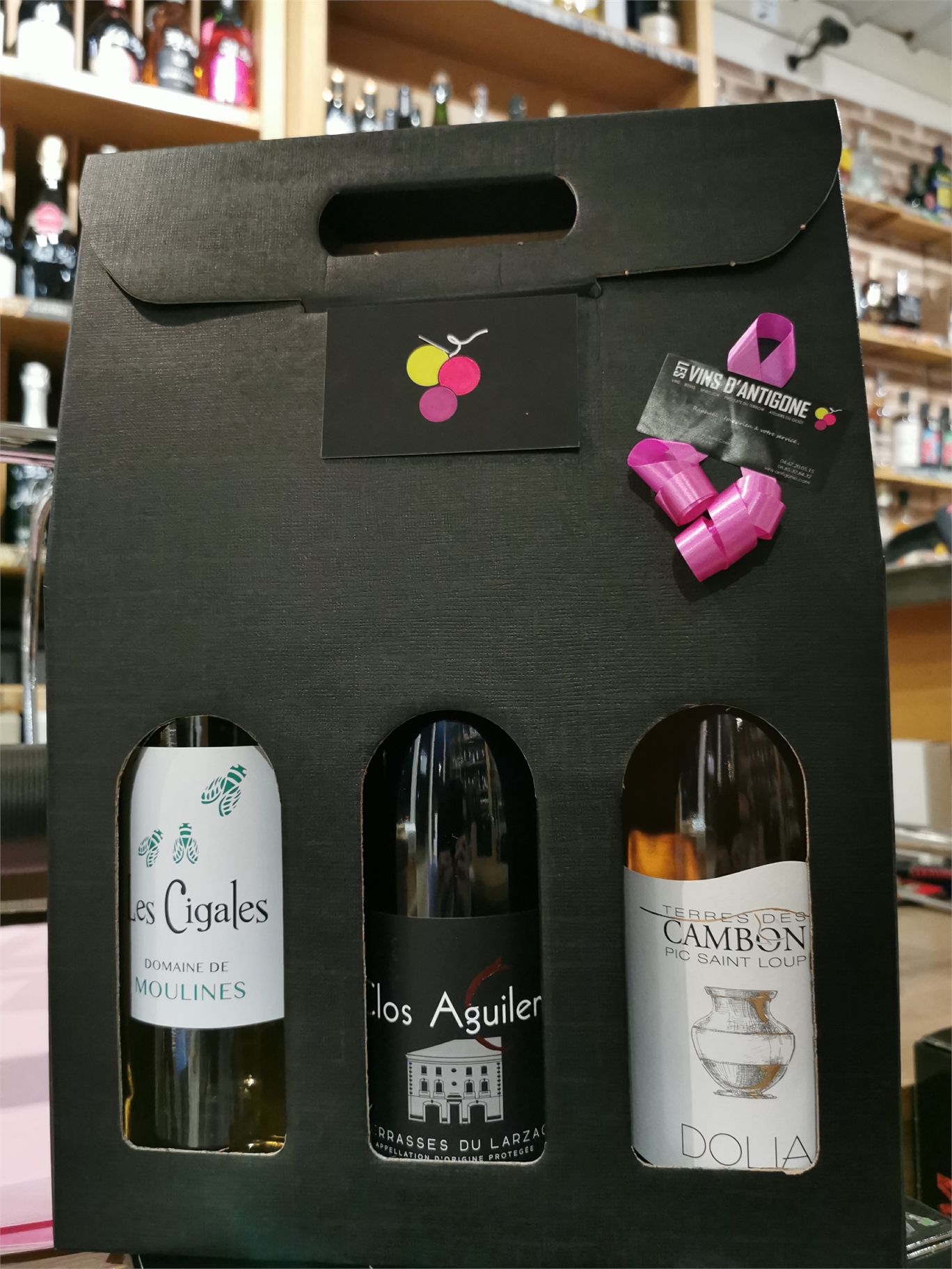 Vins rouges du Languedoc - Coffret cadeau - 3 bouteilles